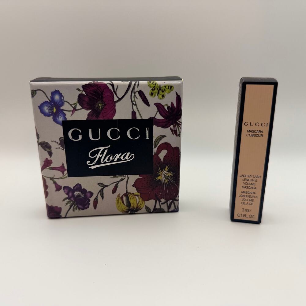 Gucci Flora Compact Mirror & Gucci L’Obscur Mascara Gift Set - Picture 3 of 9